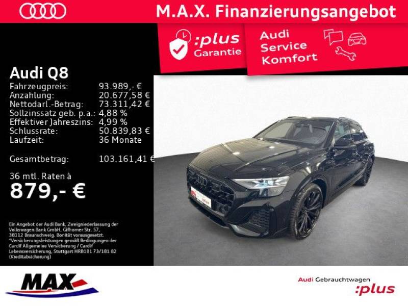 Audi Q8 50 TDI QUATT S LINE +HD MATRIX+LUFT+AHK+PANO+