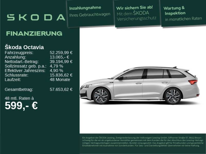 Skoda Octavia Combi Sportl. 2,0 TDI 110 kW DSG AHK360°