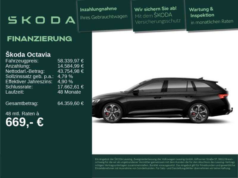 Skoda Octavia Combi RS 2,0 TSI 195 kW 360° AHK HUD PSD