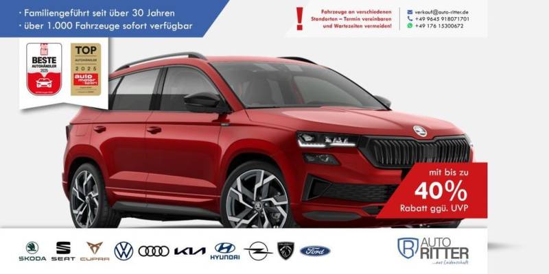 Skoda Karoq Sportline ACC-AHK-RFK-PANO-LED-Navi-Kli...