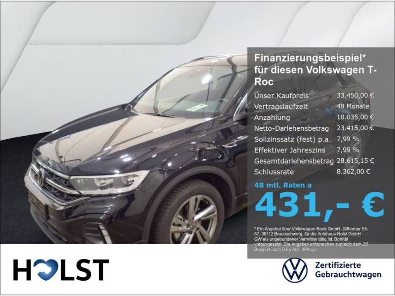 Volkswagen T-Roc 1.5TSI DSG R-Line AHK RüFaKa GJR LED Disco