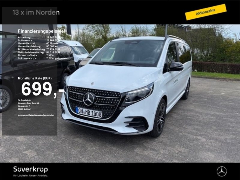 Mercedes-Benz V 220 lang AMG/NIGHT/PANO/SPUR/TWA/DISTRO/7 SITZ