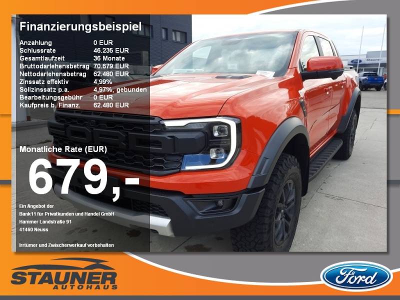 Ford Raptor 2.0l Doka RFK, AHK, PDC, LED, Rollo