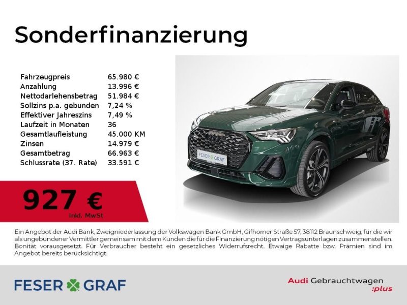 Audi Q3 Sportback S line 45 TFSI quattro Matrix AHK