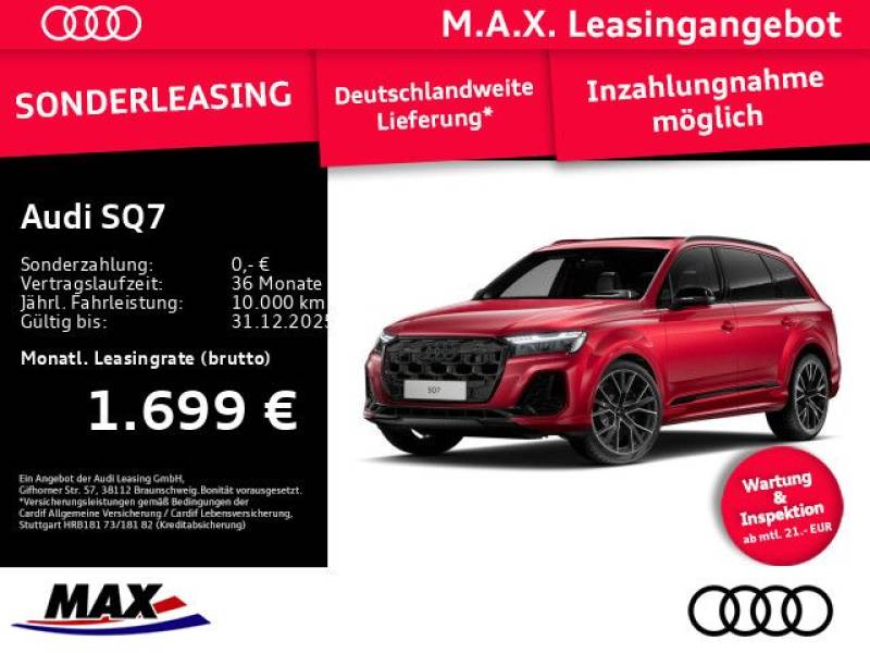 Audi SQ7 SUV TFSI AHK+HUD+7-SITZE+PANO+MEMORY+STHZG