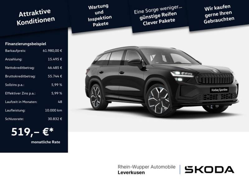 Skoda Kodiaq TDI 4x4 Sportline AHK PANO 360° 7-SITZER