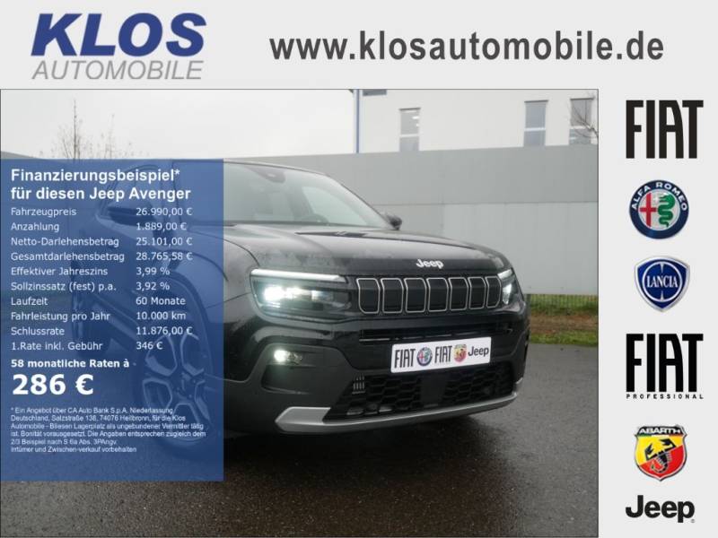 Jeep Avenger SUMMIT 1.2 T3 100 PS SCHIEBEDACH NAVI IN