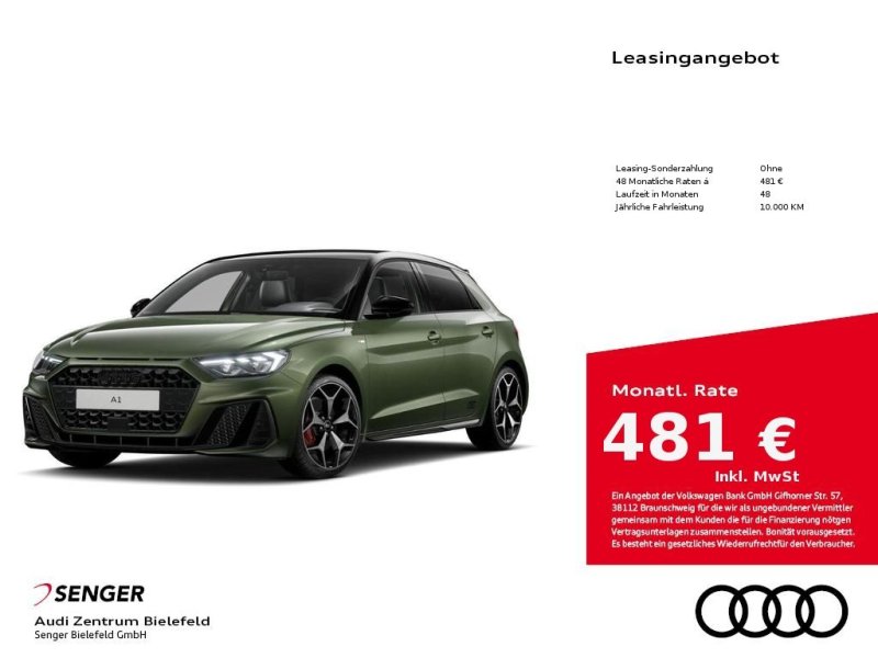 Audi A1 Sportback S line 40 TFSI S plus Paket