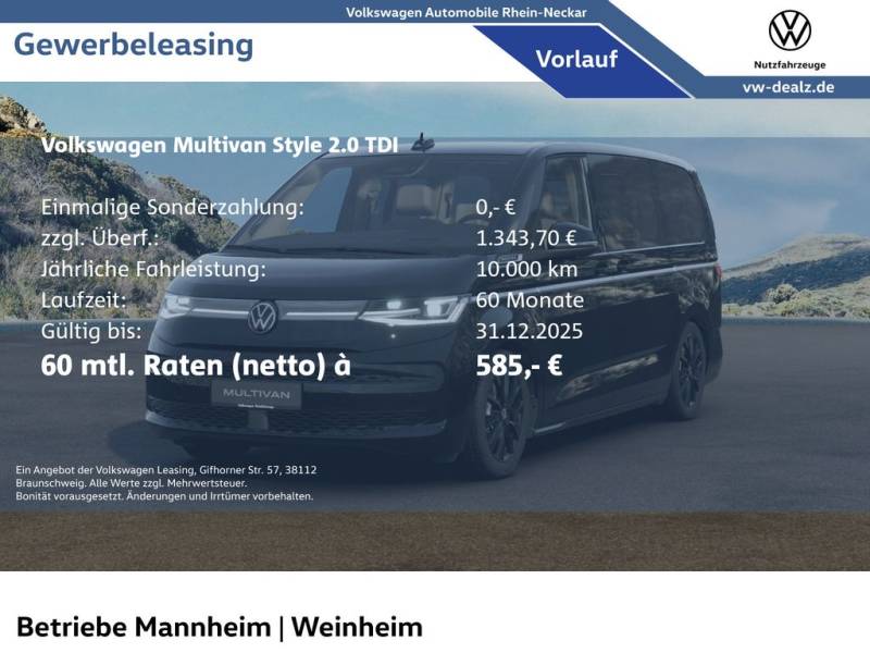 Volkswagen Multivan Style 2.0 TDI DSG AHK Standheizung NAVI