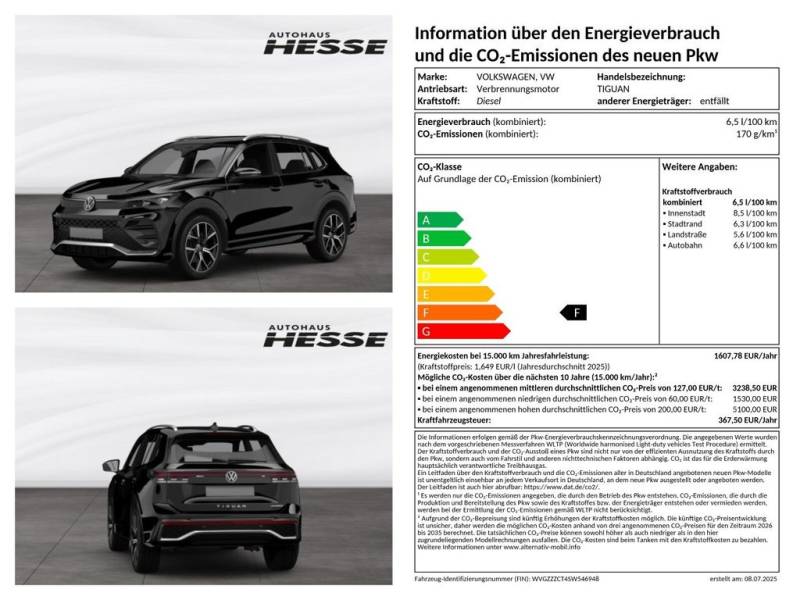 Volkswagen Tiguan R-Line 2,0 l TDI SCR 4MOTION 142 kW (193