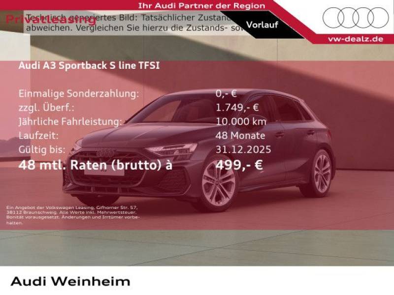 Audi A3 Sportback S line TFSI S tronic LED DAB Klima