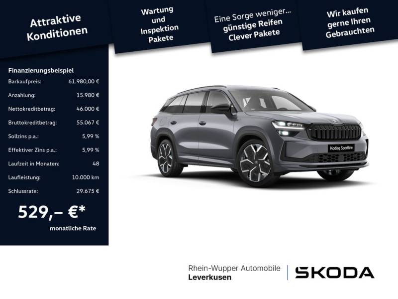 Skoda Kodiaq Sportline PANO LED KAM360° HUD NAVI VIRT