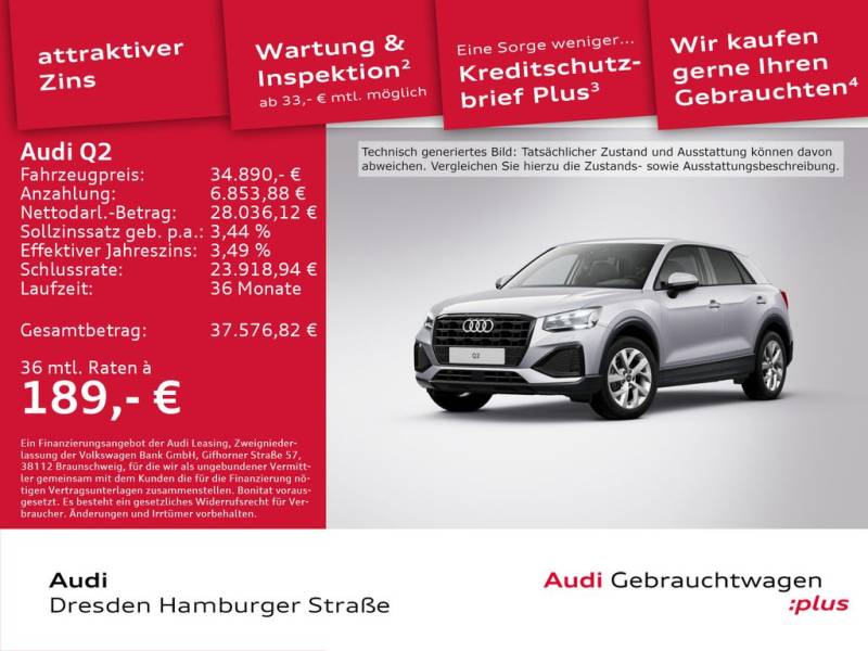 Audi Q2 35 TFSI Advanced Matrix Navi AHZV S tronic