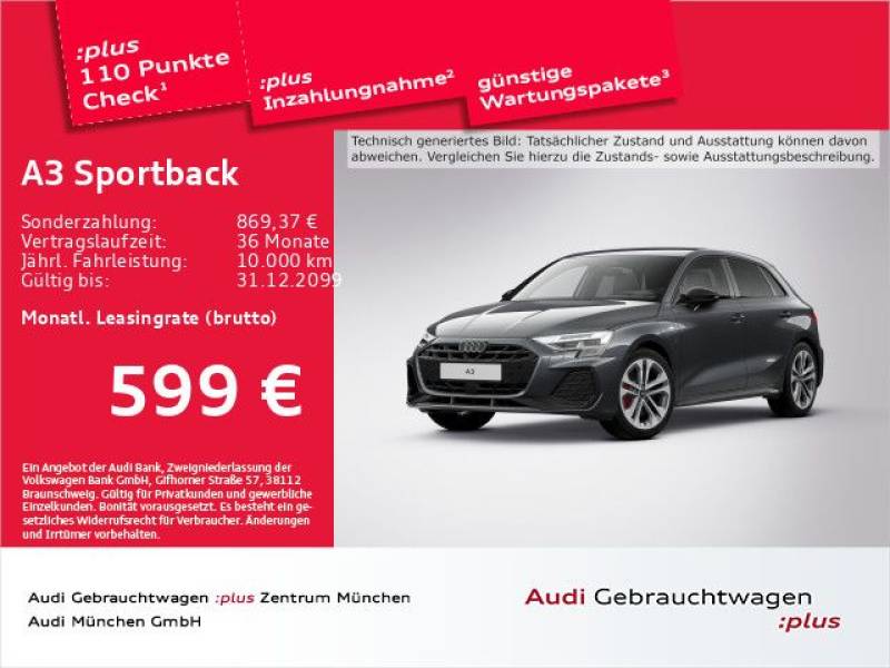 Audi A3 Sportback TFSI e S tronic S line HuD/Navi+