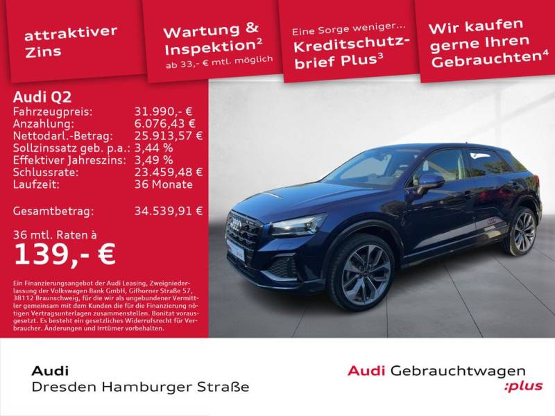 Audi Q2 35 TFSI Advanced Matrix Navi AHZV S tronic