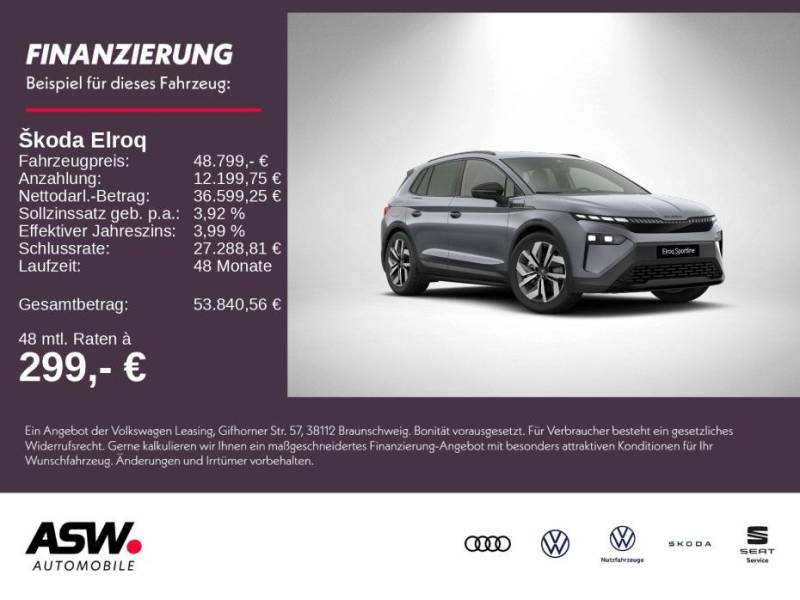 Skoda Elroq 85 Sportline 285PS ACC 360° SHZ CANTON AHK