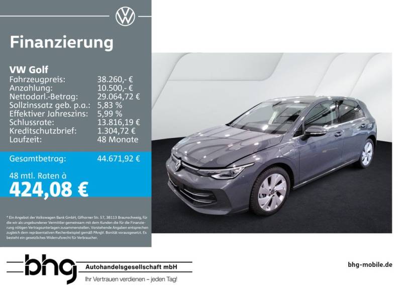 Volkswagen Golf 1.5 eHybrid DSG STYLE #AHK #HEAD-UP #KEYLES