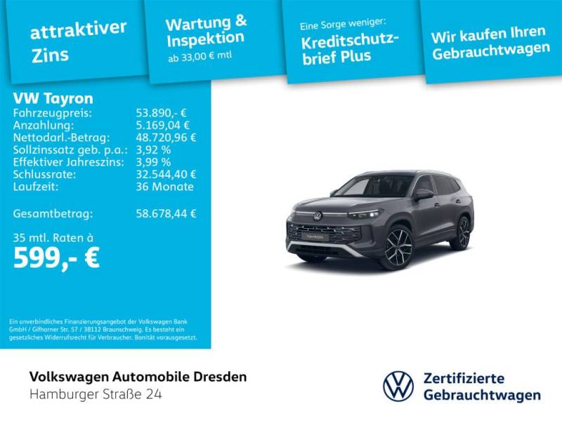 Volkswagen Tayron Elegance 2.0 TDI DSG 4M LED AHZV DCC AREA