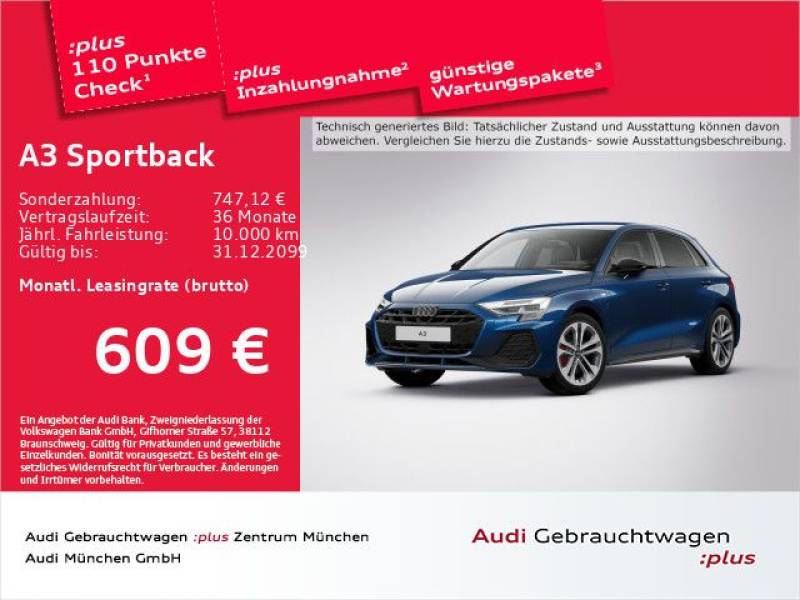 Audi A3 Sportback TFSI e S tronic S line Virtual/Navi