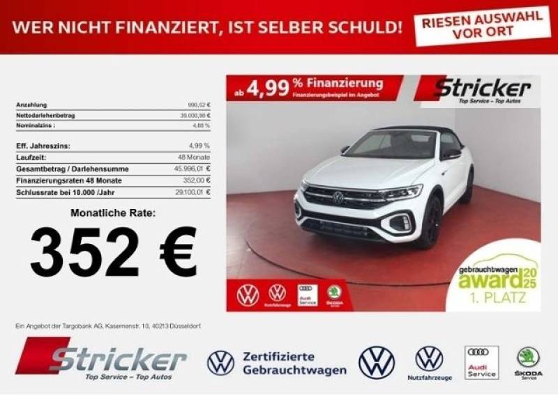 Volkswagen T-Roc Cabriolet R-Line DSG 9.700€ Rabatt! Blac