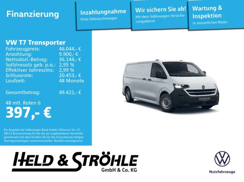 Volkswagen T7 Transporter Kasten 2.0 TDI LR KLIMA !AKTION!
