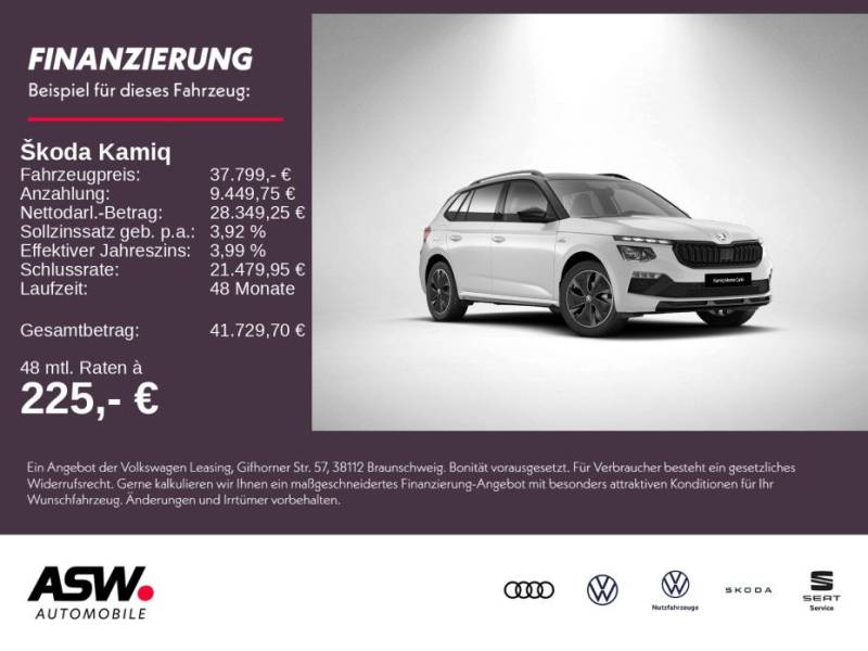 Skoda Kamiq Monte Carlo 1,5 TSI 150PS DSG ACC SHZ AHK