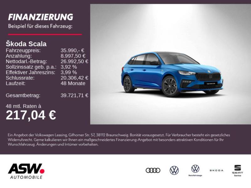 Skoda Scala Monte Carlo 1,5 TSI 150PS DSG ACC SHZ AHK