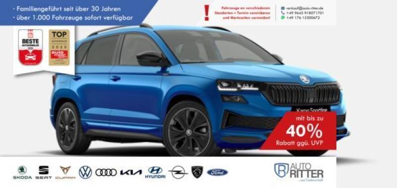 Skoda Karoq Sportline ACC-AHK-RFK-LED-Carplay-Klima...