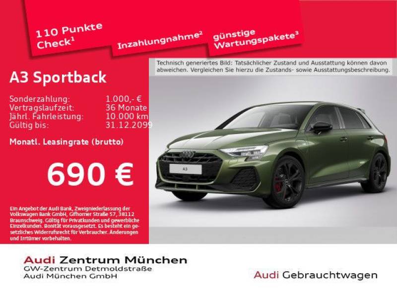 Audi A3 Sportback TFSI e S line 45 e 200(272) kW(PS)