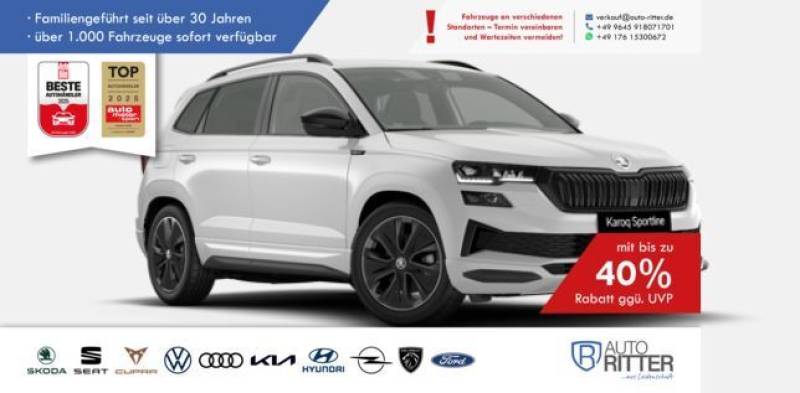 Skoda Karoq Sportline ACC-AHK-RFK-PANO-LED-Carplay-...