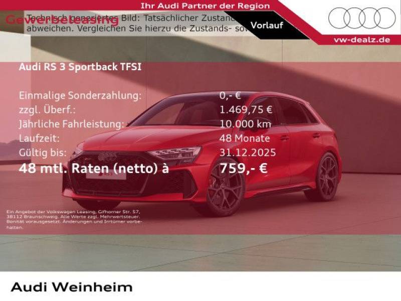 Audi RS 3 Sportback S tronic NAVI Pano HeadUp LED USB