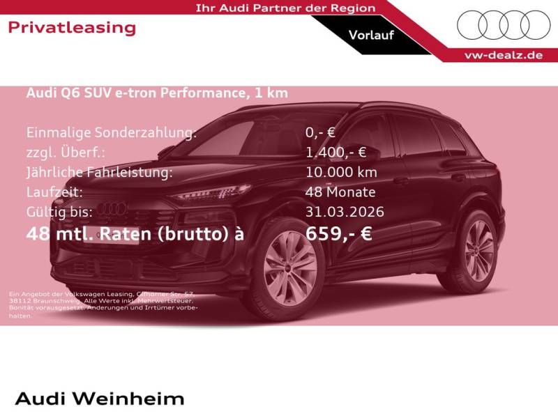 Audi Q6 SUV e-tron performance NAVI Klima LED HeadUp