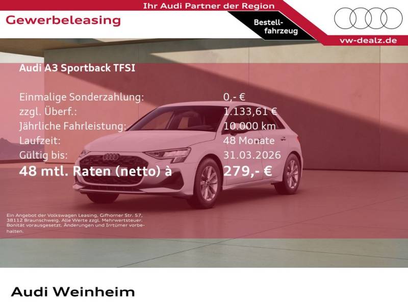 Audi A3 Sportback TFSI Klima ALU DAB Bluetooth PDC