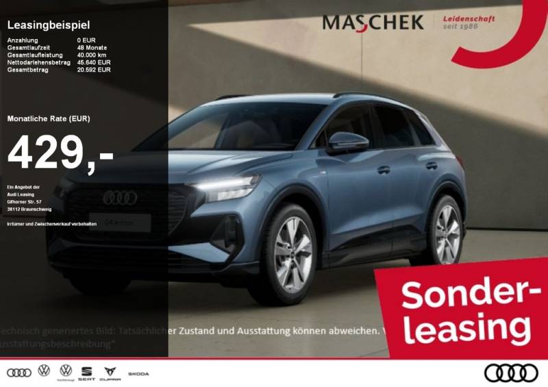 Audi Q4 e-tron S line 45 Sonderleasing! AHK BlackEd N