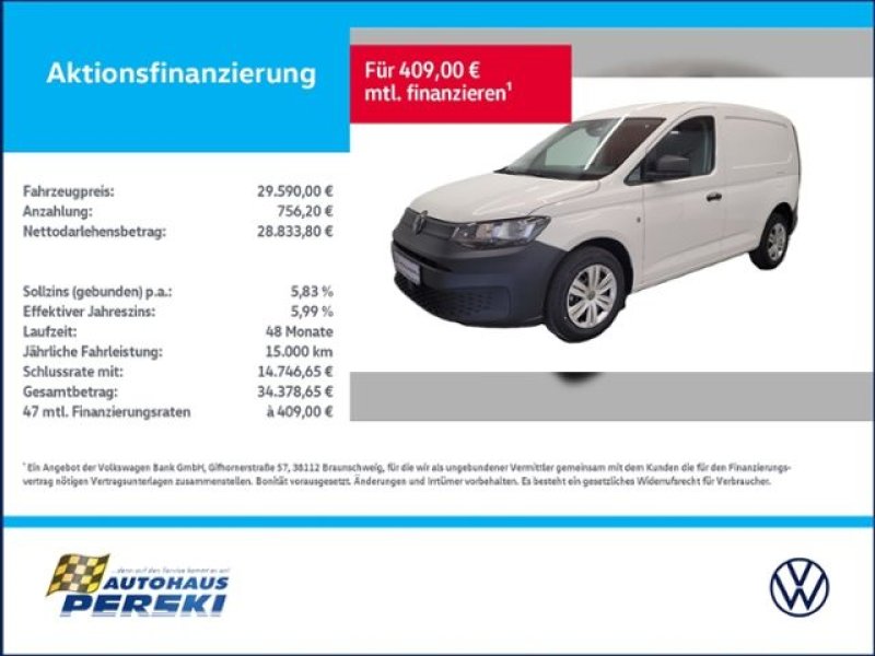 Volkswagen Caddy Cargo 2.0 TDI  KlIMA, APP CONNECT, AHK