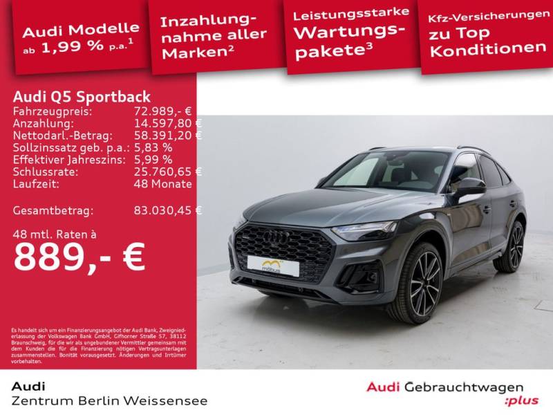 Audi Q5 Sportback TFSI e QUA*S-LINE*AHK*BandO*ACC*LHZ