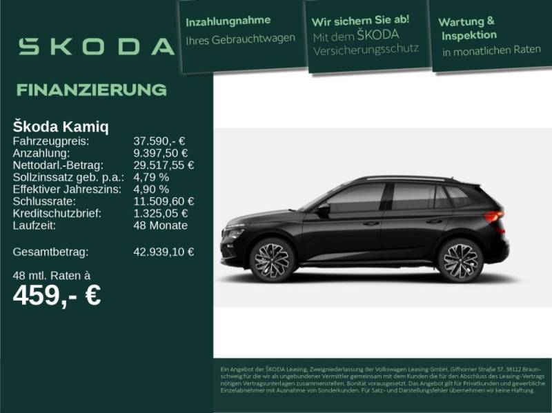 Skoda Kamiq Balance 1,5 TSI 110 kW AHK NAV SHZ R.-KAM