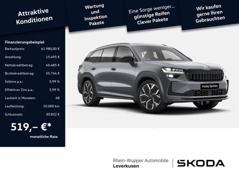 Skoda Kodiaq TDI 4x4 Sportline AHK PANO 360° 7-SITZER