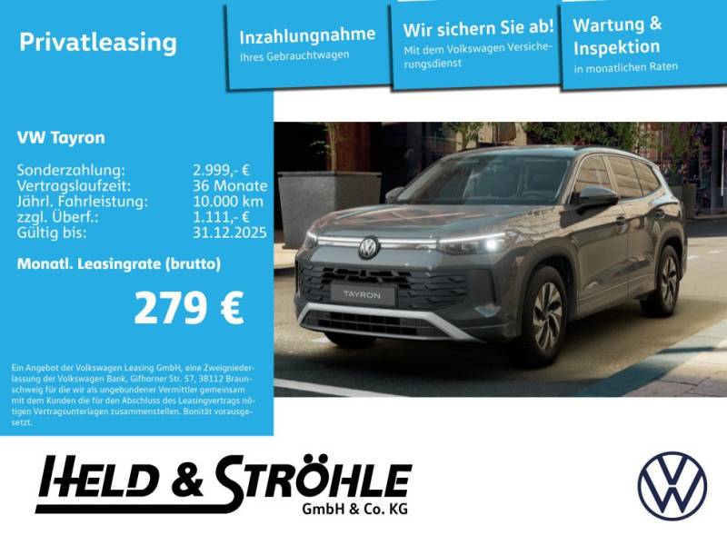 Volkswagen Tayron Life eTSI ->PlusLeasing bis 08.10.2025