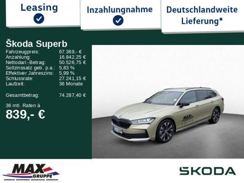 Skoda Superb Combi 2.0TDI 142kW 4x4 Sportline 360°+AHK