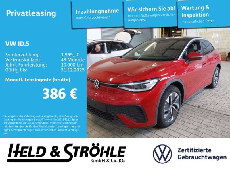 Volkswagen ID.5 Pro 210 kW AHK MATRIX NAVPRO WÄPU ACC SHZ