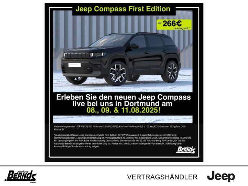 Jeep Compass 1.2 e First Edition GLASDACH KOMFORT