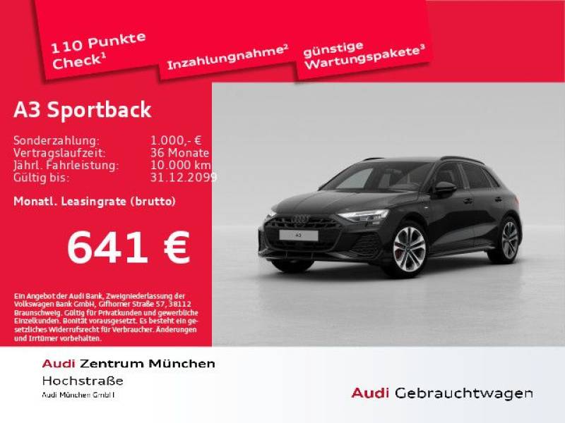 Audi A3 Sportback 45 TFSI e S tronic S line ACC/HuD/N