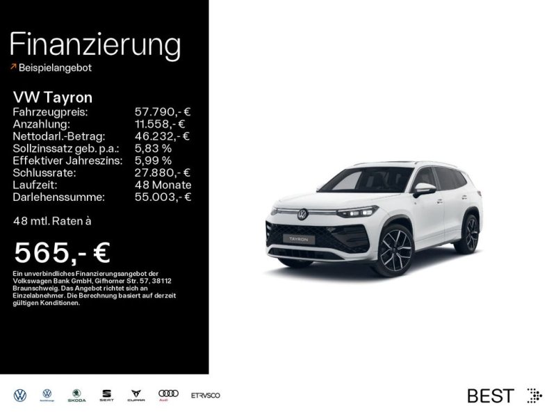 Volkswagen Tayron R-Line 2,0 l TDI 4MOTION 193 PS DSG Navi/