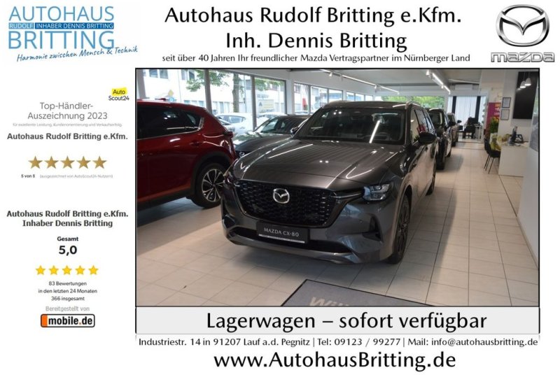 Mazda CX-80 Diesel 254PS AWD Homura Plus Captain Seat