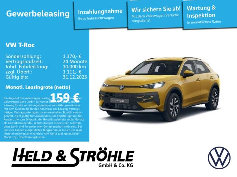 Volkswagen Der neue T-Roc Life > Sonderleasing bis 31.12.25