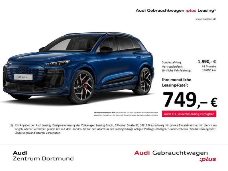 Audi SQ6 e-tron quattro edition one blue CARBON PANO