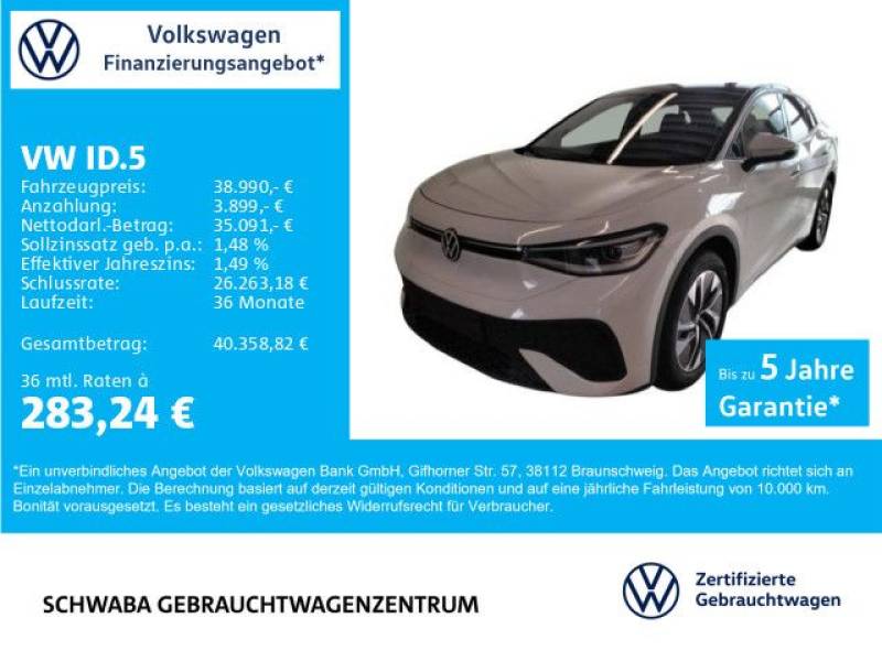 Volkswagen ID.5 Pro *Wärmep.*IQ.LIGHT*NAV*AHK*ACC*LANE*19"*