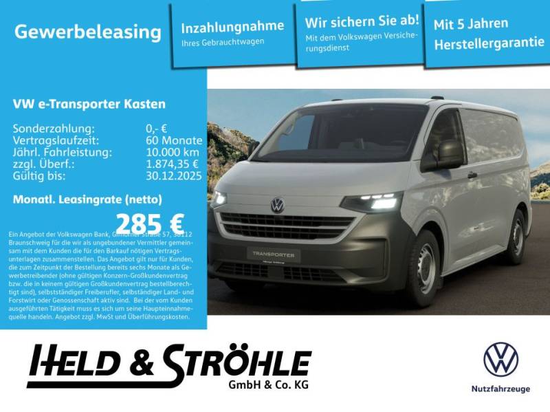 Volkswagen T7 e-Transporter Kasten KR Bestellfahrzeug