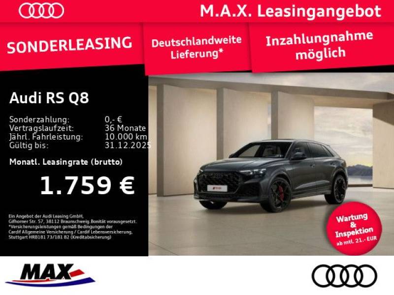 Audi RS Q8 SUV performance 305KM/H+PANO+AHK+MEMORY+ST